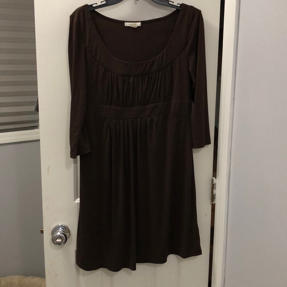 Brown Empire Waisted Dress Size 12